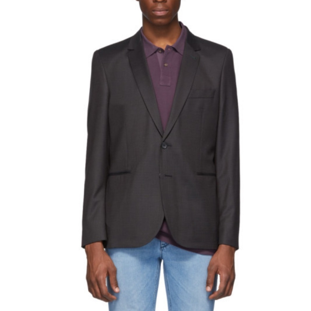 NWT PS Paul Smith Black Blazer 40 US/50 EU | Slim Fit Cotton Jacket MSRP $629